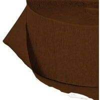 Made in USA Special Edition Crepe Paper Streamer Party Rolls 145 FEET Total Darkwood Brown, 2 Rolls